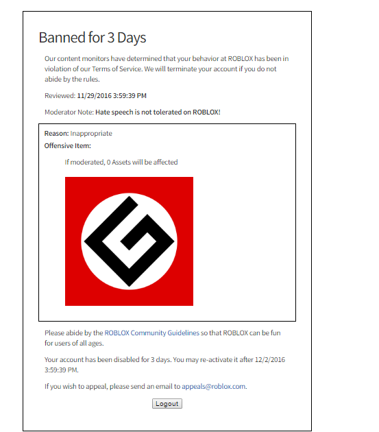 Roblox Account Not Banned Roblox Release Date - can roblox ban you