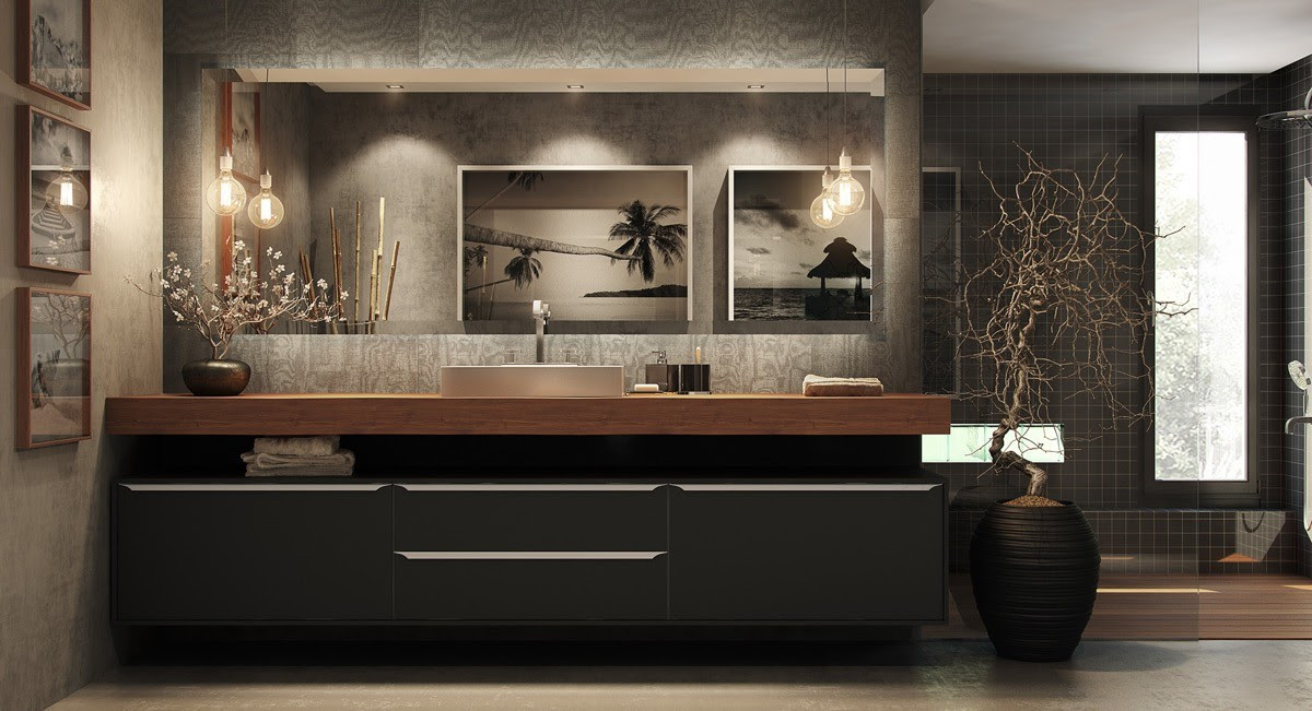 Bathroom vanities are a combination of both the sink and the surrounding storage and are sold in an endless array of sizes, finishes and styles. 40 Modern Bathroom Vanities That Overflow With Style