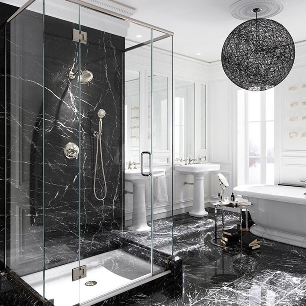Weitere ideen zu marmorfliesen badezimmer, badezimmer, marmorfliesen. Nero Marquina Polished Marble 60 X 60 X 1 8 Cm Steinonline At