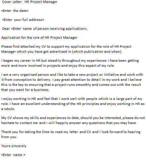 First, let's look at yolanda. Hr Project Manager Cover Letter Example Icover Org Uk Icover Org Uk
