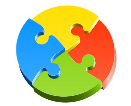 Or, cut out the pieces with your saw, being careful not to cut yourself. Best Photos Of 4 Piece Jigsaw Puzzle Template 4 Piece Puzzle Clipart Best Clipart Best