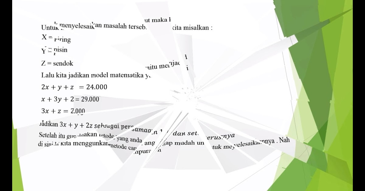 13+ Contoh Soal Cerita Spltv Kehidupan Sehari Hari ...