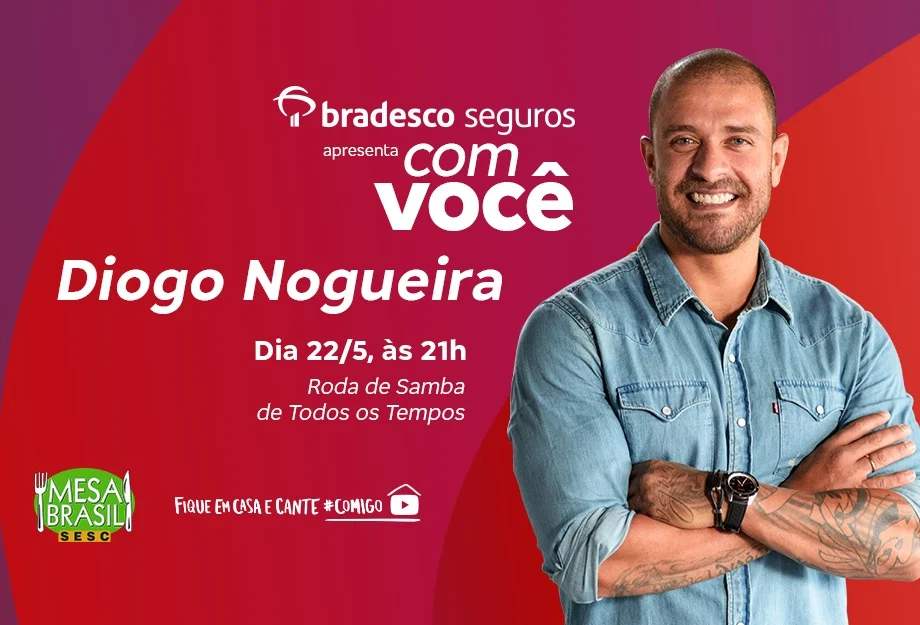 Diogo Nogueira apresenta a “Roda de Samba de Todos os Tempos” na plataforma “Com Você” da Bradesco Seguros