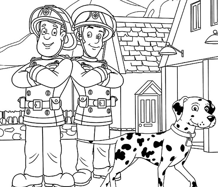 Kleurplaat Brandweerman Sam Elvis / bol.com | Brandweerman ...