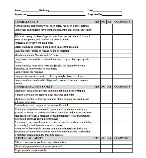 Contoh Check Sheet Maintenance - Contoh IK