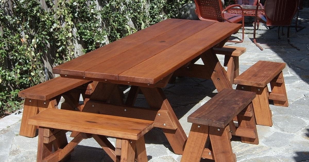 Mike: Tell a 8-ft picnic table detached benches plans