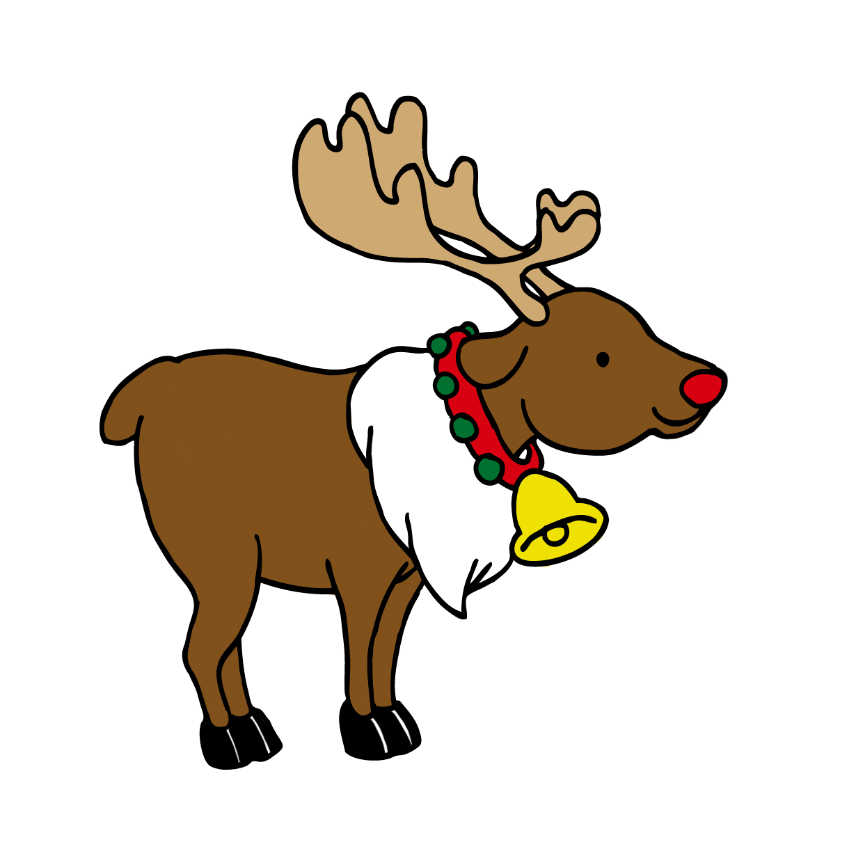 綺麗なイラスト トナカイ クリスマス すべてかわいい動物
