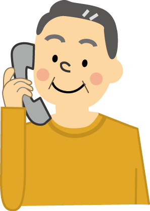 上選択 電話中 イラスト イラスト素材