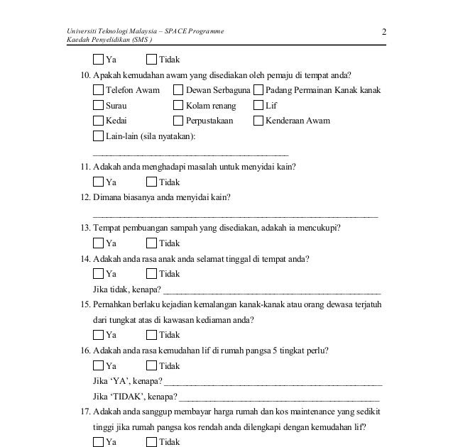 Contoh Soalan Survey - Viral Blog k