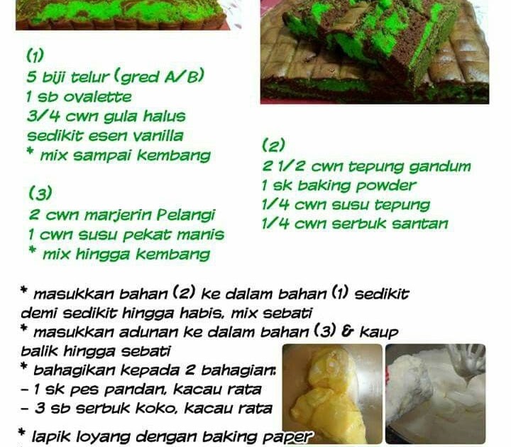 Resepi Kek Batik Durian - Masaran x