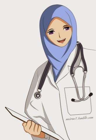  Gambar  Kartun  Dokter  Wanita Muslimah  Aires Gambar 