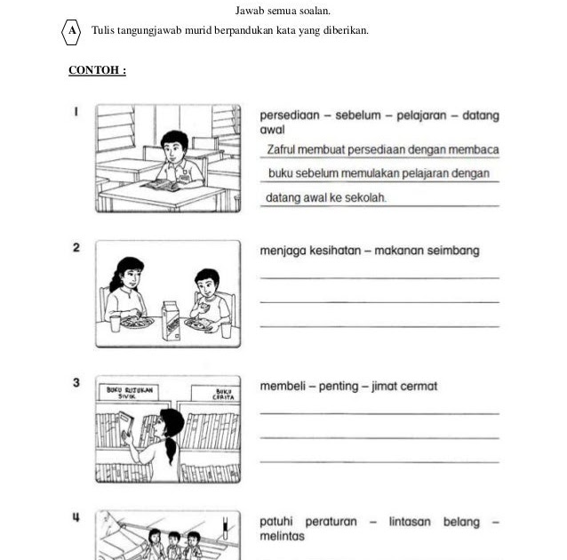 Contoh Soalan Latihan Pendidikan Kesihatan Tahun 2 