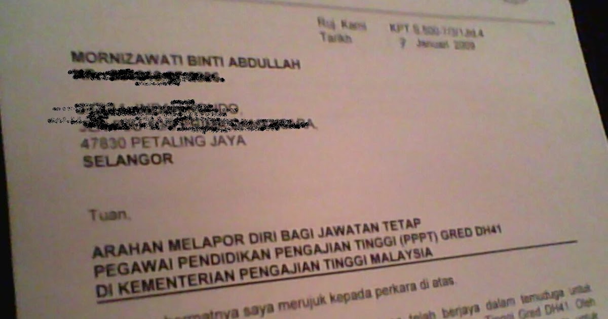 Surat Rayuan Kolej Komuniti - Selangor m
