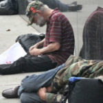 Homeless in downtown San Diego. Photo by Chris Stone