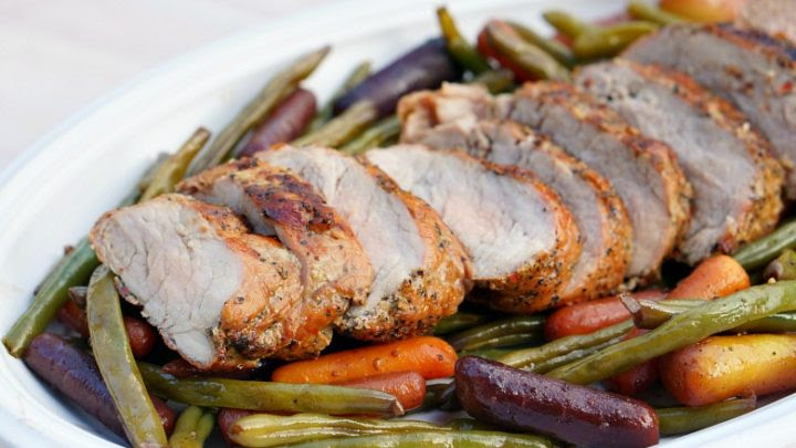 Make sure you are generous with the salt and. Grilled Pork Tenderloin And Foil Packet Veggies Forks And Folly