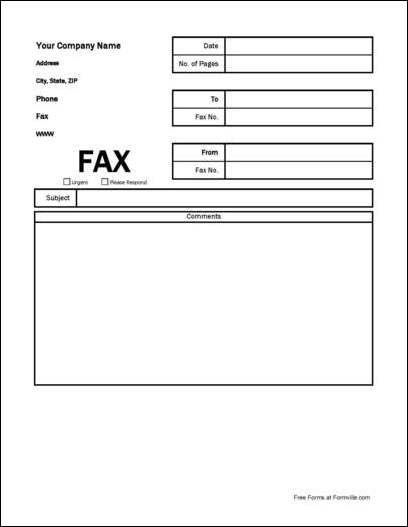 Before you send the document, you will have to send the fax cover sheet first. Free Simple Easy Write Company Fax Cover Sheet From Formville