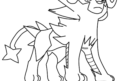 luxray coloring page Luxray coloring lineart