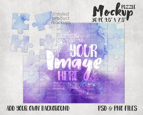 Download Free Sublimation 30 Piece Puzzle Mockup Template Add Your ...