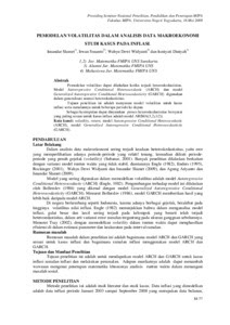 Analisis pengaruh nilai tukar, tingkat suku bunga dan inflasi terhadap indeks harga saham studi kasus pada perusahaan properti yang terdaftar di bursa efek indonesia. Pemodelan Volatilitas Dalam Analisis Data Makroekonomi Studi Kasus Pada Inflasi Lumbung Pustaka Uny