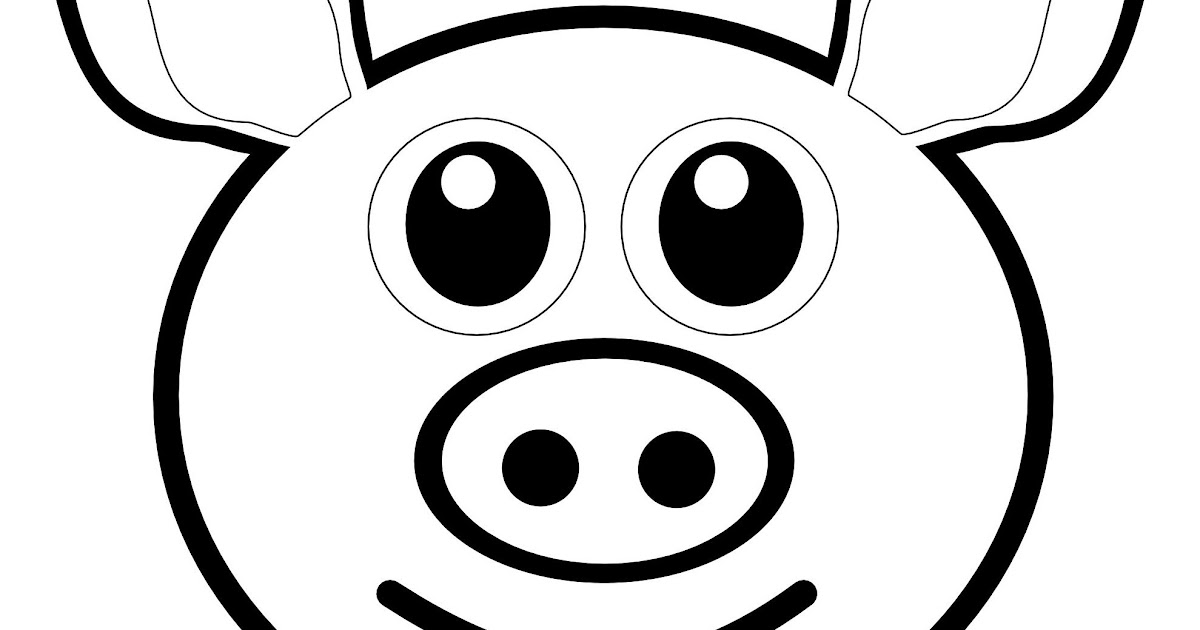 Cute Pig Face Coloring Pages | Coloring Page Blog