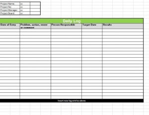 Table of contents what is a project issue log? Prince2 Daily Log Template Daily Log Template