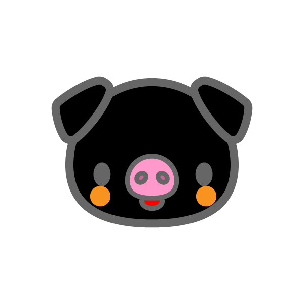 動物の画像について 最高黒豚 イラスト かわいい