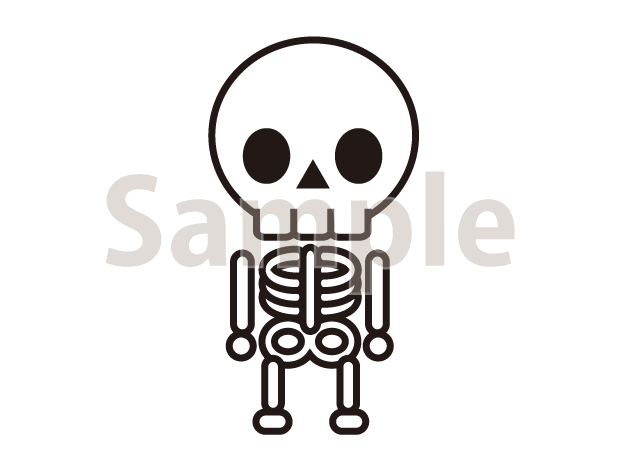 無料ダウンロード 骸骨 イラスト かわいい かわいい ハロウィン 骸骨 イラスト
