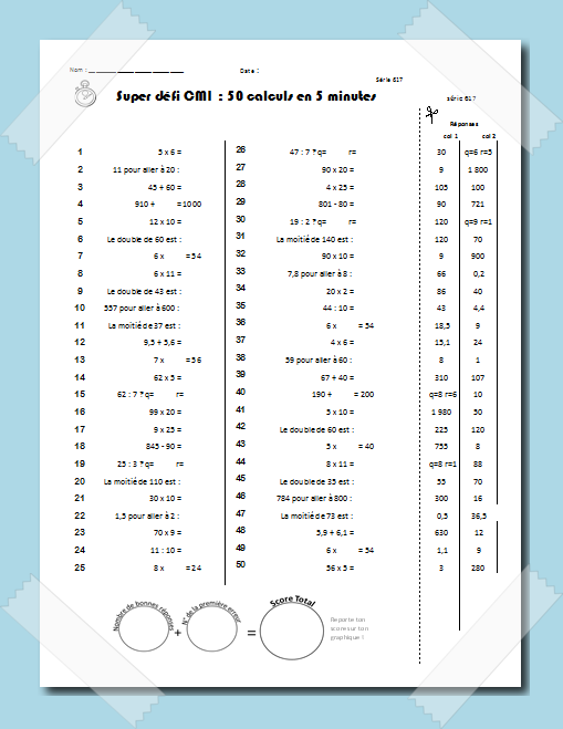 Il est travaillé dès le module 1. Defi Calcul Mental Au Cp Programmation Et Generateur Charivari A L Ecole