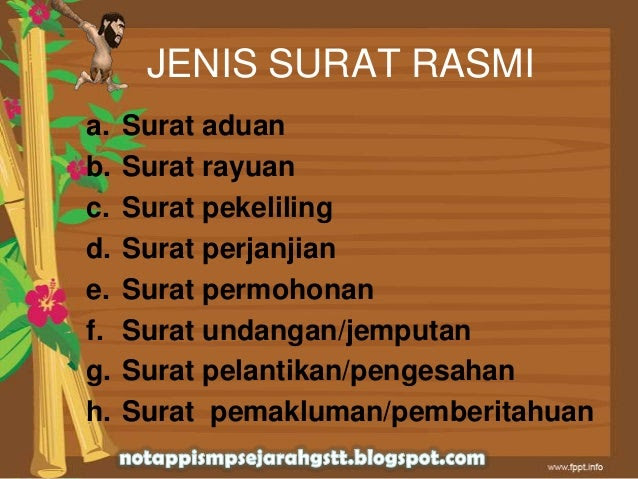 Surat Rasmi Pemberitahuan - Rasmi F