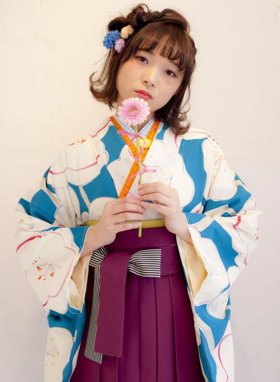 袴 髪型 ボブ パーマ