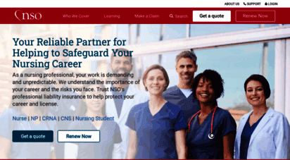 Nurses service organization (nso) is the largest provider of nursing malpractice insurance, with more than 550,000 nurses insured in the us today. Welcome To Nso Com Nursing Malpractice Insurance Liability Insurance Nurses Nso
