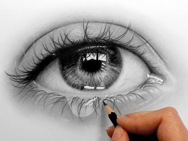 Eyes can be painted with paints: Realistic Eye Pencil Drawing At Getdrawings Free Download
