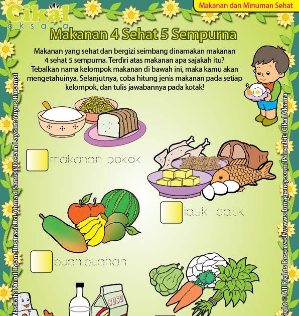 Gambar Makanan Sehat Dan Bergizi - Judul Soal