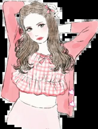 ベストかわいい ピンク 女の子 イラスト 最高の花の画像