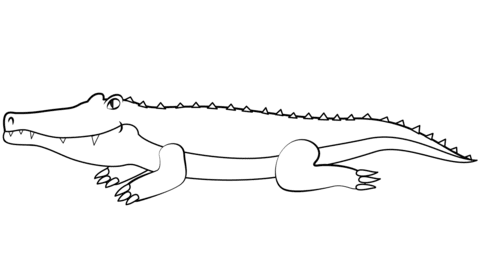 Realistic american alligator alligator coloring pages. Alligator Coloring Page Free Printable Coloring Pages