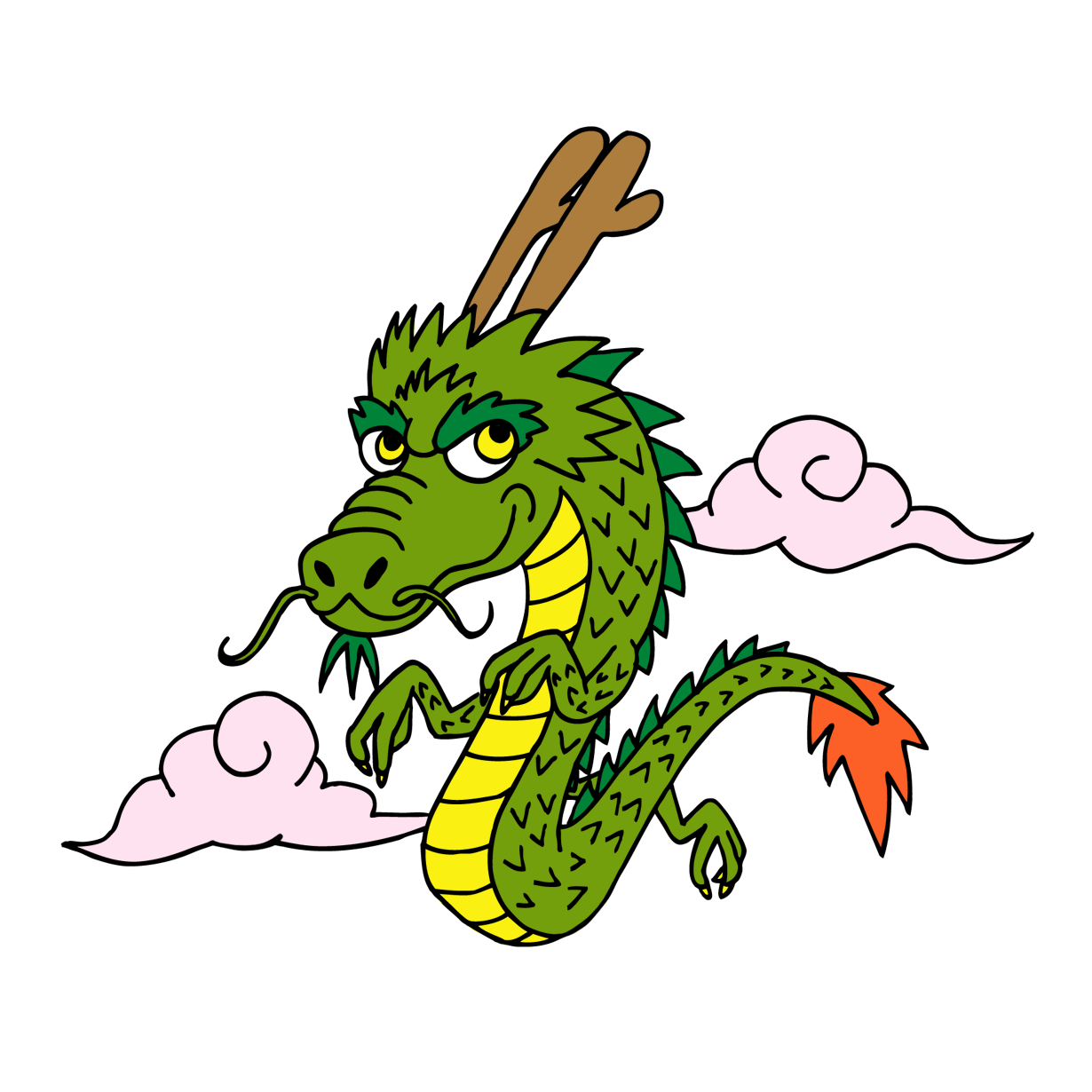 無料イラスト画像 これまでで最高の龍 ドラゴン イラスト かわいい