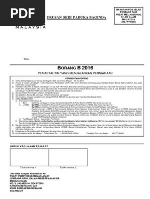 Borang Be 2016 Pdf
