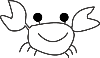 すべての動物の画像 無料印刷可能カニ イラスト 白黒