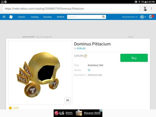 New Dominus Tix Hat Roblox - roblox dominus tix