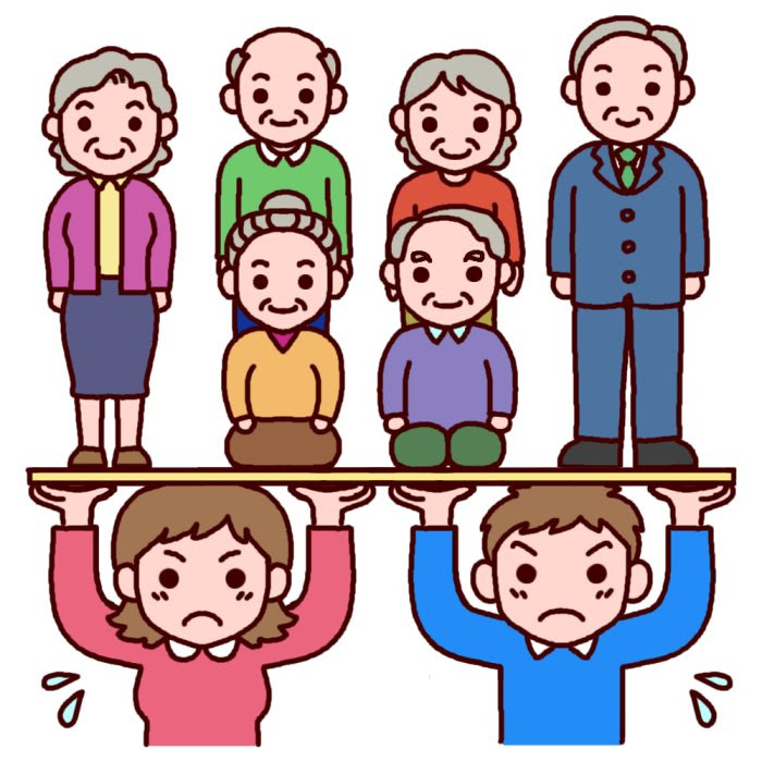 トップコレクション 少子高齢化 イラスト トップ新しい画像