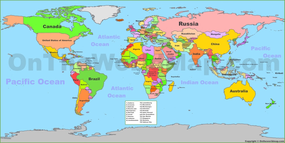 Tourist Map Of English World Map Of All Countries