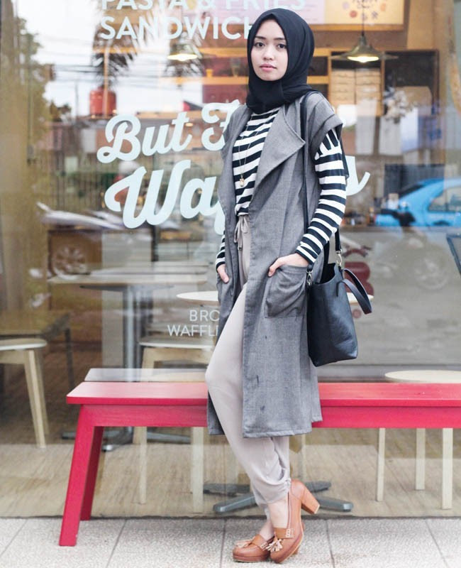 Kemeja Wanita  Trend  Masa Kini Berhijab Kumpulan Model Kemeja