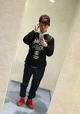元の中学生 韓国 ファッション メンズ コーデ 冬 人気のファッション画像