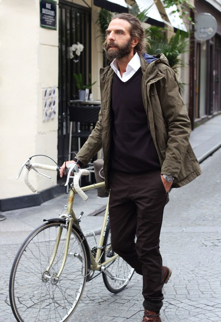 上自転車 コーデ メンズ 人気のファッションスタイル