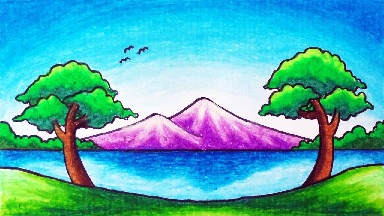 42+ Daftar Populer Gambar Cara Menggambar Pemandangan | Pemandangan