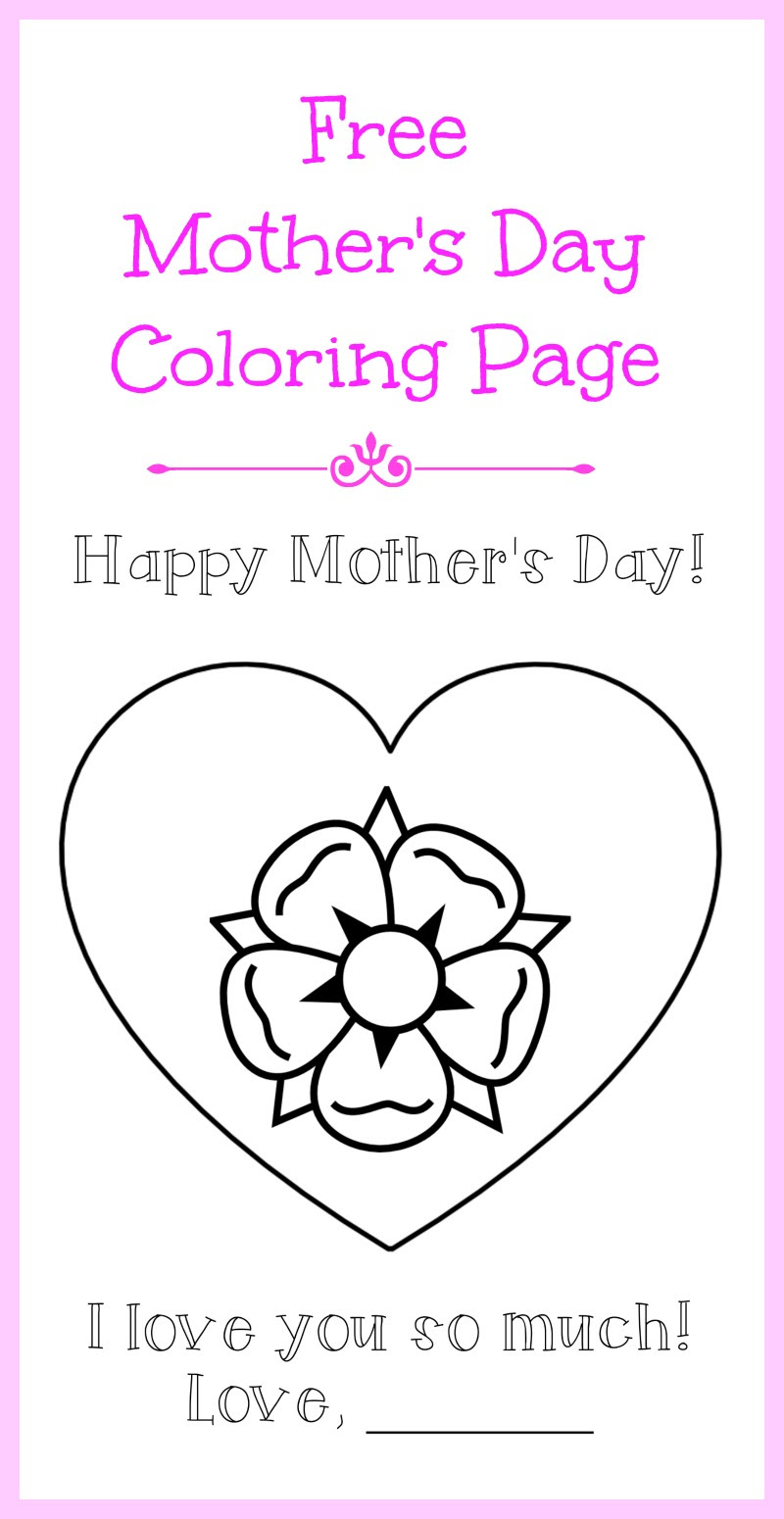 This next coloring sheet is has a simple caption that states happy mother's day surrounded by flowers. Free Mother S Day Coloring Page