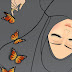 Gambar Kartun Wanita Hijab Bertopi