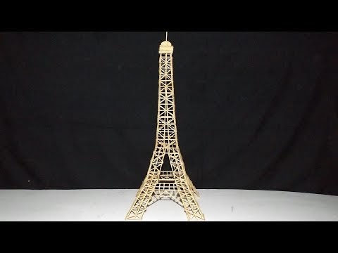 Cara Membuat miniatur menara  Eiffel  dari  tusuk sate