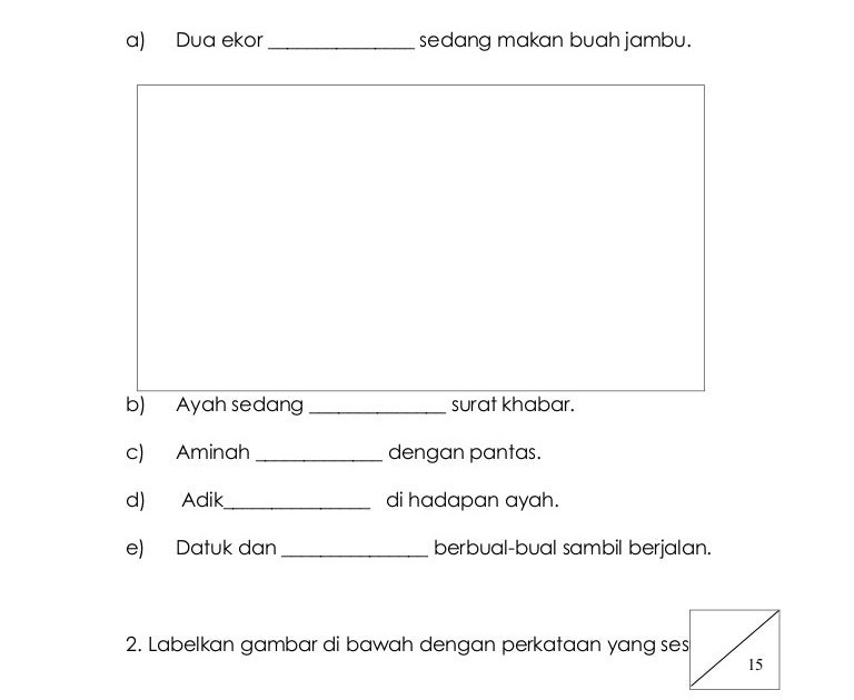 Soalan Bahasa Melayu Penulisan Tahun 2 Pertengahan Tahun ...