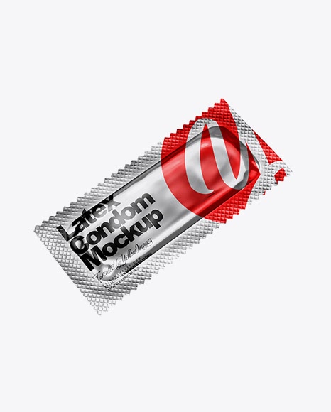 Download Free Metallic Condom Packaging Mockup - Half Side View - Free Metallic Condom Packaging Mockup ...